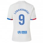 Günstige Fußballtrikots FC Barcelona Lewandowski 9 Kinder Auswärtstrikot 2023-24 Kurzarm